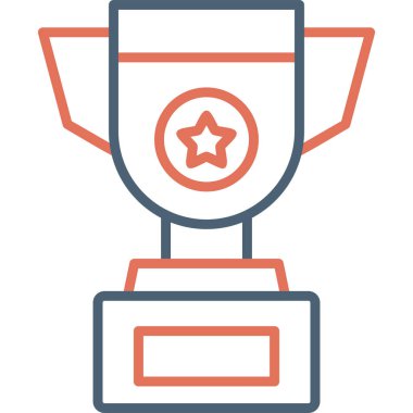 Kupa. Web simgesi basit illüstrasyon