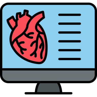 Heart Test Report icon modern vector illustration