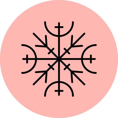 Galdrastafir modern ikon vektör çizimi