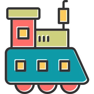 Train toy modern vector icon illustration