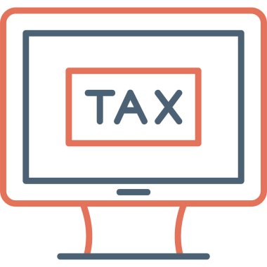 Vergi simgesi vektör illüstrasyonu