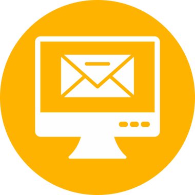 E-posta. Web simgesi basit illüstrasyon 