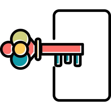 ikon vektör illüstrasyonunu kilitle