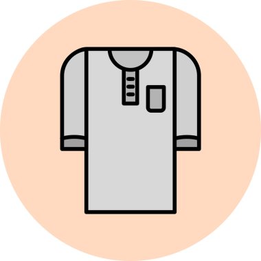 Gömlek. Web simgesi vektör illüstrasyonu 