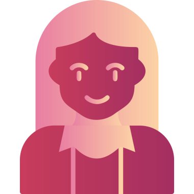 kadın web simgesi vektör illüstrasyonu