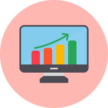 veri analiz grafiği. Basit web illüstrasyonu