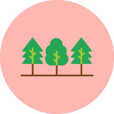 forest icon, web simple illustration