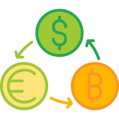 Para Birimi Değişimi, basit web simgeleri 