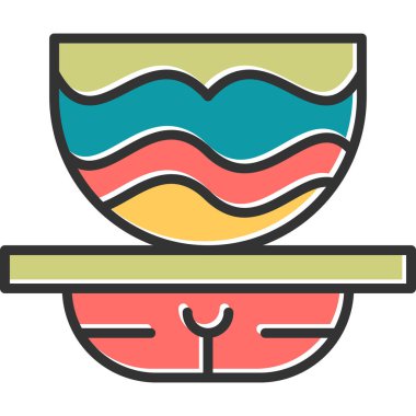 Bolludagur web simgesi basit illüstrasyon