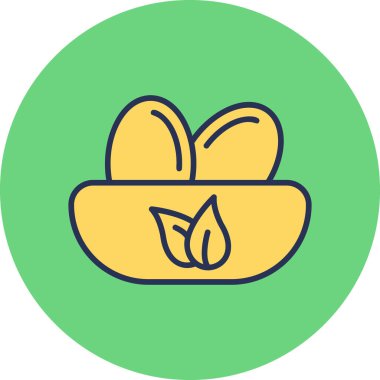 kuş yuvası simgesi, vektör illüstrasyonu