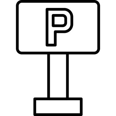 Park tabelası. Web simgesi basit illüstrasyon