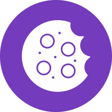 Kurabiye. Web simgesi basit illüstrasyon