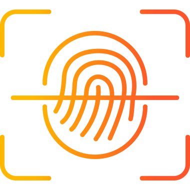 parmak izi tarayıcı, ağ simgesi.