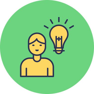 Fikir modern simgesi, vektör illüstrasyonu