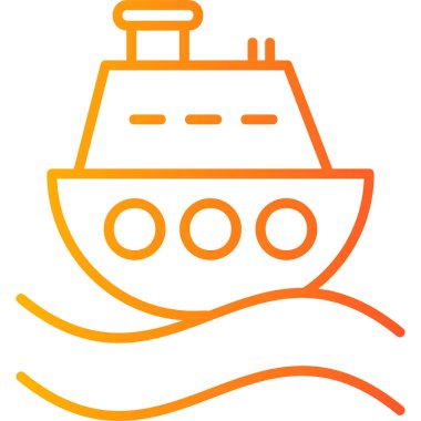 Gemi simgesi vektör illüstrasyonu