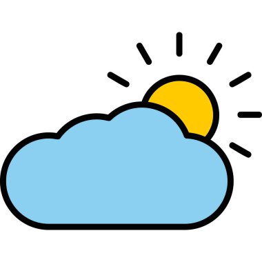 Hava durumu modern simgesi, vektör illüstrasyonu