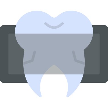 Diş X-Ray modern simgesi, vektör illüstrasyonu