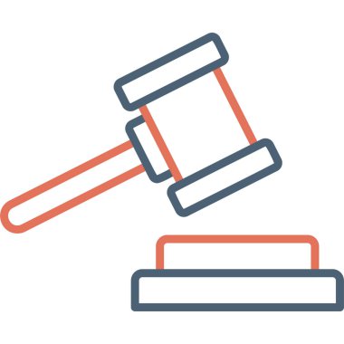 Hukuk. Web simgesi basit illüstrasyon