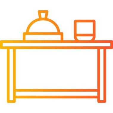 Akşam yemeği modern ikon vektör çizimi