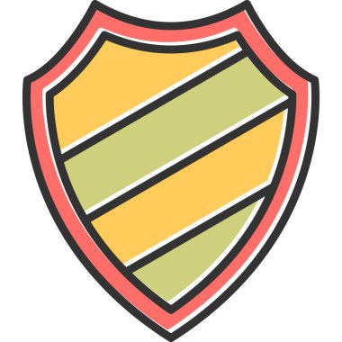 kalkan ikon vektör illüstrasyonu