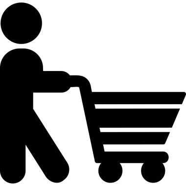 Alışveriş illüstrasyon simgesi simgesi