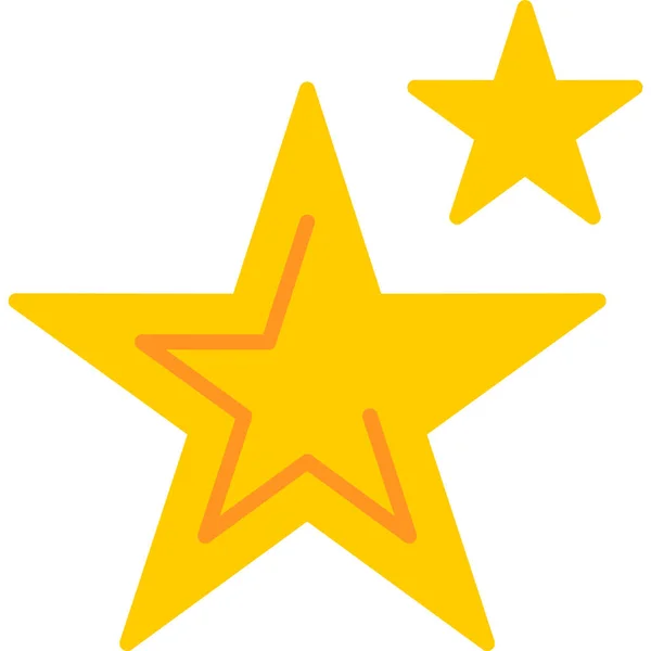 Favoritos Estrellas Icono Web Ilustración Simple — Vector de stock