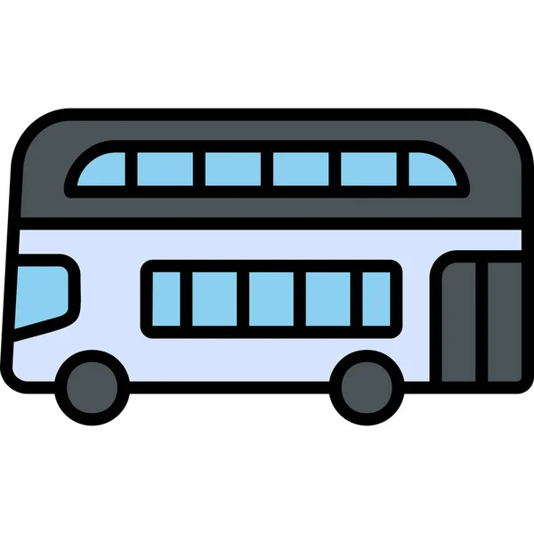 Современная Иконка Двухэтажного Автобуса Векторная Иллюстрация — стоковый вектор