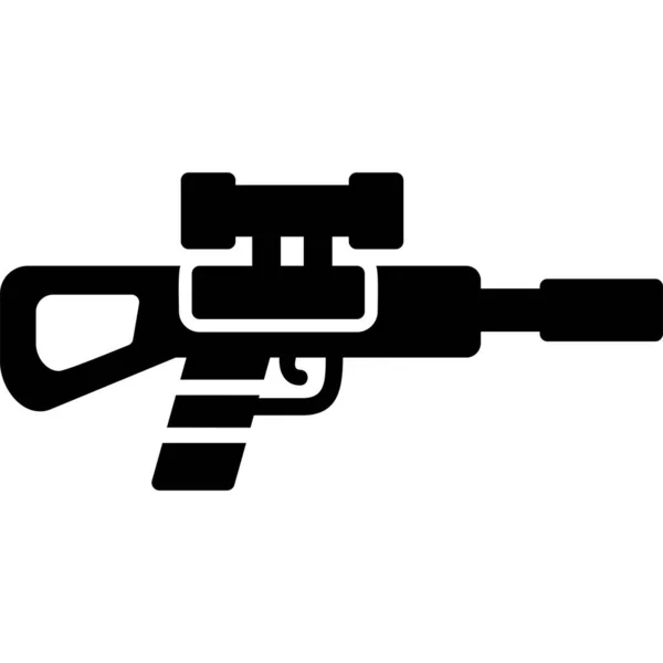 Sluipschutter Pistool Icoon Web Eenvoudige Pictogram Illustratie — Stockvector