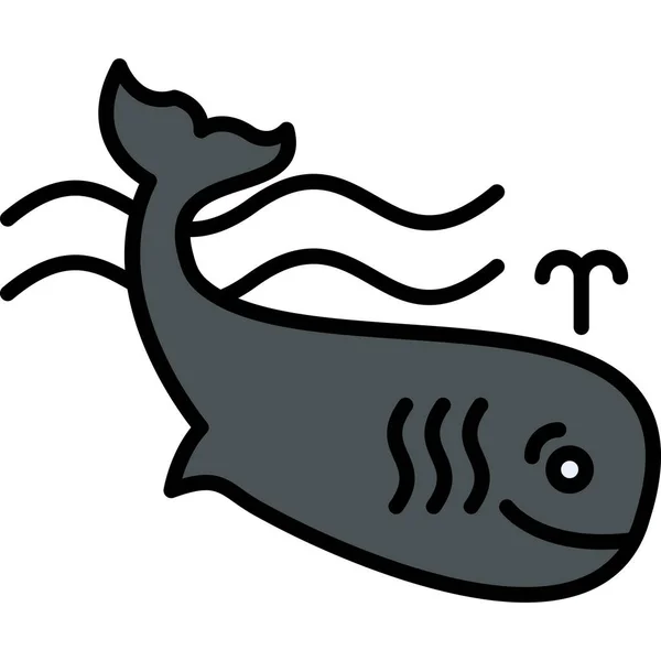 クジラのモダンなアイコン ベクトルイラスト — ストックベクタ