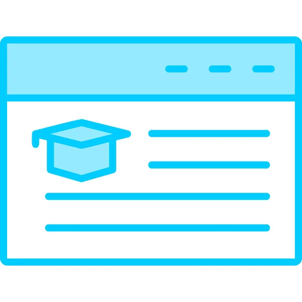 Online Education Simple Web Icon —  Vetores de Stock