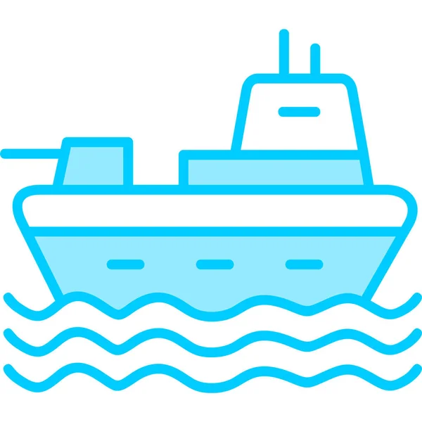 Корабель Значок Векторна Ілюстрація — стоковий вектор