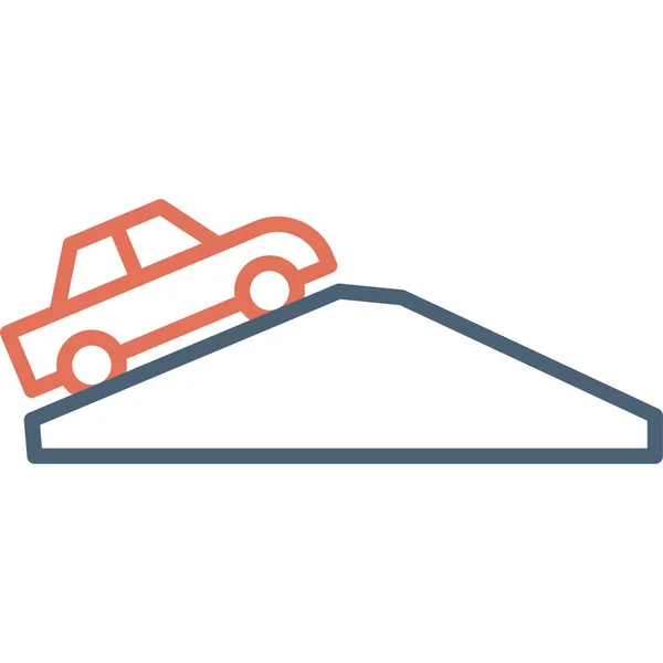 Uphill Web Icon Simple Illustration — Stock Vector