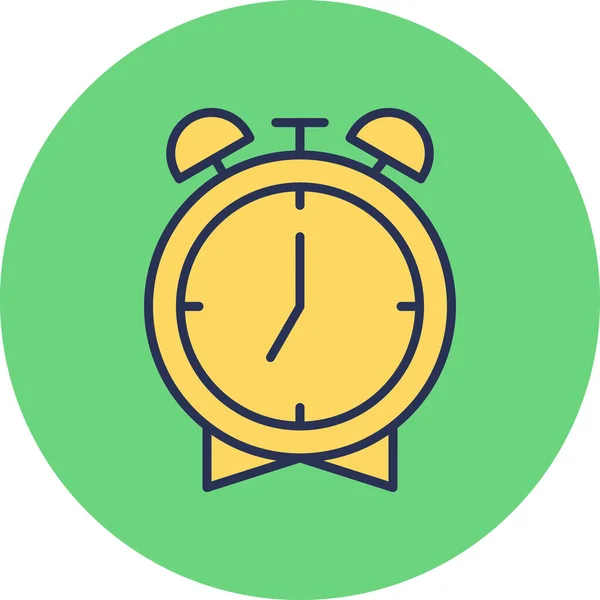 Hora Relógio Alarme Ilustração Digital Dispositivo Smartphone — Vetor de Stock