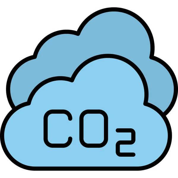 Ícone Dióxido Carbono Ilustração Design Moderno — Vetor de Stock