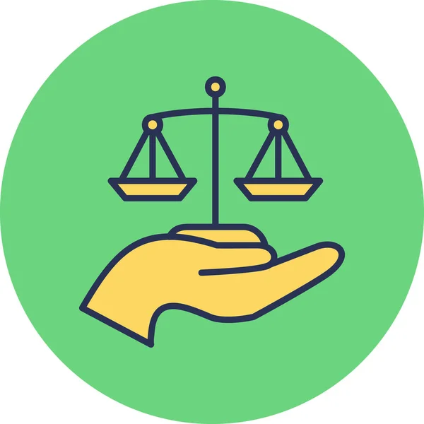 Vektor Ikon För Rättvisa Juridik Begrepp — Stock vektor