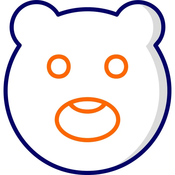 Αρκούδα Web Εικονίδιο Απλό Σχεδιασμό — Διανυσματικό Αρχείο