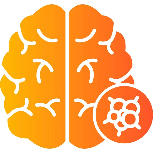 Brain Cancer Modern Vector Icon Illustration — Vector de stock