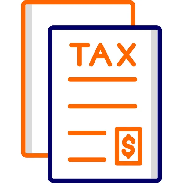Tax File Pictogram Vector Illustratie — Stockvector