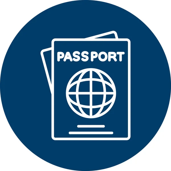 Passport Web Simple Icon Illustration — Stock Vector