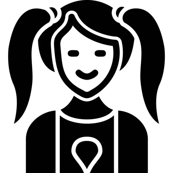 Frau Web Icon Vektor Illustration — Stockvektor