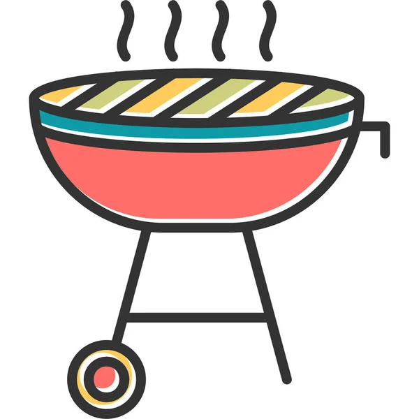 Barbecue Icona Vettoriale Illustrazione — Vettoriale Stock