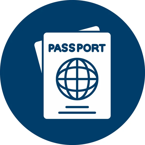 Διαβατήριο Web Απλή Εικόνα Εικονίδιο — Διανυσματικό Αρχείο