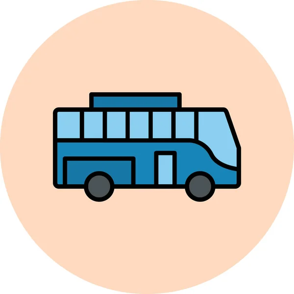 Vector Illustration Modern Lack Icon Bus — Stock Vector