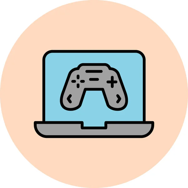 Online Game Icon Vector Illustration — Stock Vector