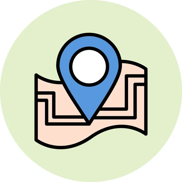 Route Modern Vector Icon Illustration — 스톡 벡터
