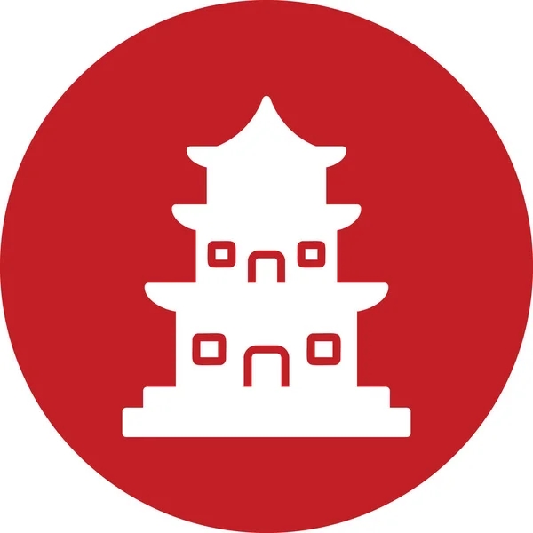 Храм Веб Иконка Простой Дизайн — стоковый вектор