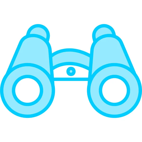 Ícone Web Binocular Ilustração Simples — Vetor de Stock