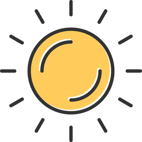 太陽のアイコンのベクトル図 — ストックベクタ