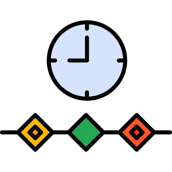 Timeline Modern Icon Vector Illustration — Stock Vector
