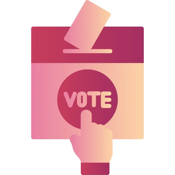 Voto Icono Fundido Vector Ilustración — Archivo Imágenes Vectoriales